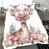 Beautiful deer with a floral wreath on its horns bedding set