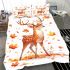 Beautiful deer with autumn leaves bedding set