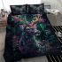 Beautiful deer with colorful flowers on its antlers bedding set