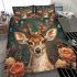 Beautiful deer with flowers and butterflies in its antlers bedding set