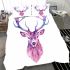 Beautiful male deer with antlers depicted bedding set