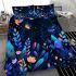 Beautiful night scene with colorful glowing butterflies bedding set