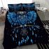 Beautiful owl with dreamcatcher feathers bedding set