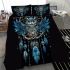 Beautiful owl with dreamcatcher feathers bedding set