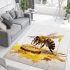 Bee artist with honey palette area rugs carpet
