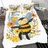 Bee holding yellow and orange wildflowers bedding set