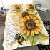 Bee on sunflowers old writing bedding set