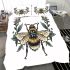 Bee with wings made of leaves and flowers bedding set