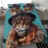 Bengal cat as a fashion icon bedding set