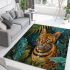 Bengal cat as a symbol of wildlife conservation area rugs carpet