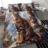 Bengal cat in fantasy adventures bedding set