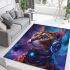 Bengal cat in intergalactic adventures area rugs carpet