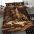 Bengal cat in literary inspired scenes bedding set