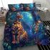 Bengal cat in magical forests bedding set