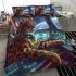 Bengal cat in retro sci fi adventures bedding set