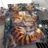 Bengal cat in romantic scenarios bedding set