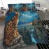 Bengal cat in surreal scenarios bedding set