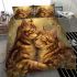 Bengal cat in timeless romance bedding set