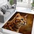 Bengal cat with distinctive features area rugs carpet