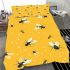 Black bees flying flying around bedding set