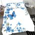 Blue butterfly and blue flowers bedding set