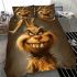 Brown grinchy smile show he big only 3d bedding set