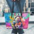 Bunny in astronaut suit in the style of graffiti leather Chic Stylish Tote Bag & Women Totes: Perfect Gift for Girlfriend | Crossbody, Purse, Handbag