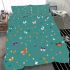 Butterflies and flowers scattered across bedding set