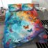 Butterflies and peacock feathers bedding set