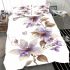 Butterflies and purple flowers bedding set