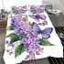 Butterflies and purple flowers bedding set