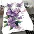 Butterflies and purple flowers bedding set