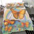 Butterflies fly to the sounds of violin and musical notes bedding set