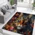 Calico cat in bloom area rugs carpet