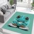 Cartoon frog character wearing sneakers area rugs carpet