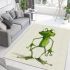 Cartoon frog standing on its hind legs area rugs carpet