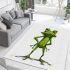 Cartoon frog standing on its hind legs area rugs carpet