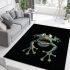 Cartoon frog with four arms and two legs sticking area rugs carpet