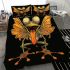 Cartoon frog with its tongue sticking out bedding set