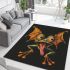 Cartoon frog with its tongue sticking out area rugs carpet