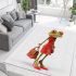 Cartoon frog woman wearing a red dress area rugs carpet