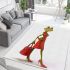 Cartoon frog woman wearing a red dress area rugs carpet