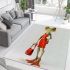 Cartoon frog woman wearing a red dress area rugs carpet