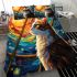 Cat and stained glass sun bedding set