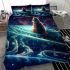 Cat's celestial contemplation bedding set