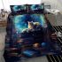 Cat's enchanted book sanctuary bedding set