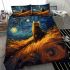 Cat's evening star gazing bedding set