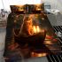 Cat's lantern-lit boat ride at sunset bedding set