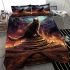 Cat's literary stargazing bedding set