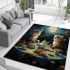 Cats' lunar tea party area rugs carpet